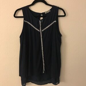 *** Pleione Navy Blue Tank Top Blouse